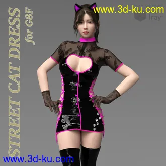 3D打印模型Street Cat Dress for G8F的图片