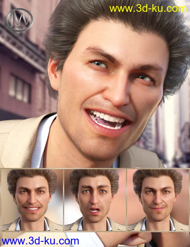 Stylish - Expressions for Genesis 8 Male and Jonathan 8模型的图片1
