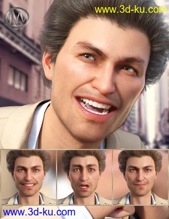 3D打印模型Stylish - Expressions for Genesis 8 Male and Jonathan 8的图片