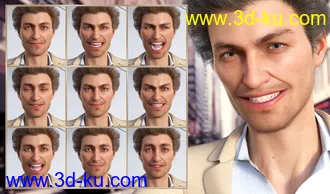 3D打印模型Stylish - Expressions for Genesis 8 Male and Jonathan 8的图片