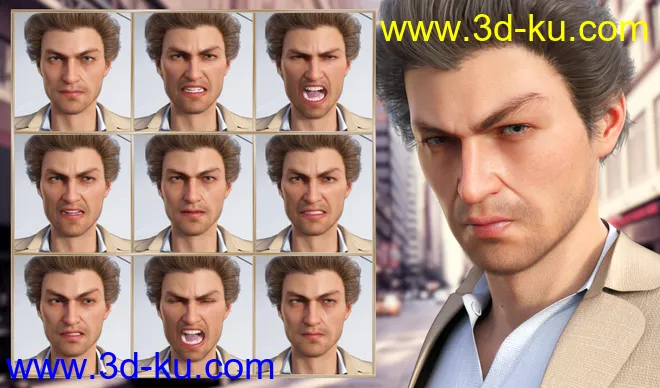 Stylish - Expressions for Genesis 8 Male and Jonathan 8模型的图片3