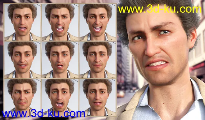Stylish - Expressions for Genesis 8 Male and Jonathan 8模型的图片4