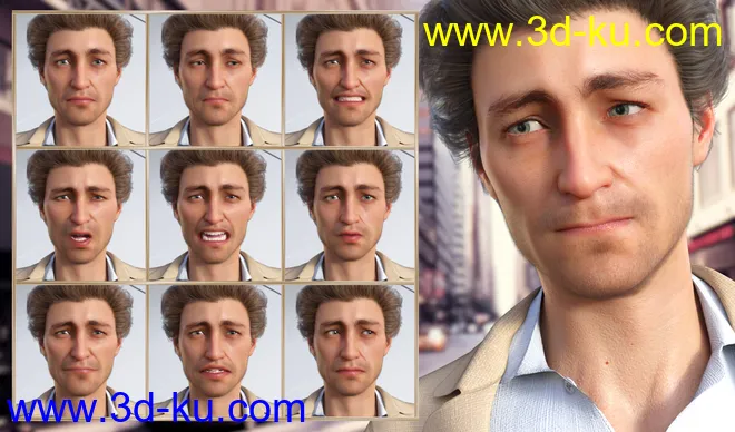 Stylish - Expressions for Genesis 8 Male and Jonathan 8模型的图片5