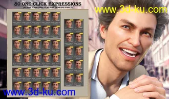 3D打印模型Stylish - Expressions for Genesis 8 Male and Jonathan 8的图片