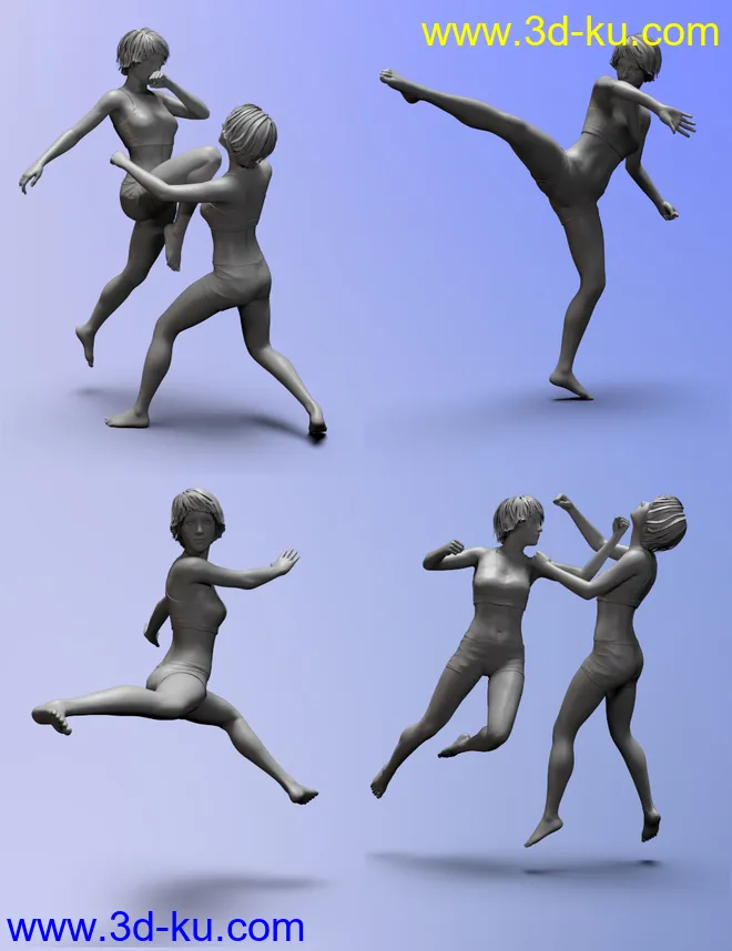 Stylized Fighting Poses for Genesis 8 and Genesis 8.1 Female模型的图片2