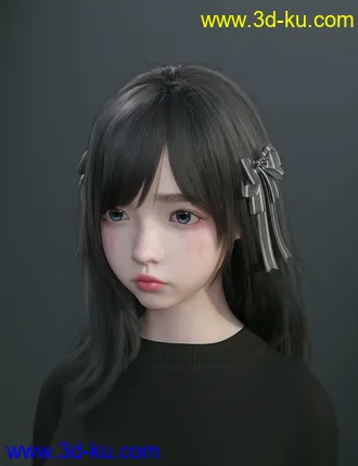3D打印模型SU Medium Length Hair for Genesis 8 and 8.1 Females的图片
