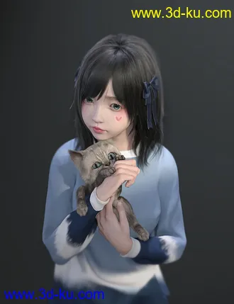 3D打印模型SU Medium Length Hair for Genesis 8 and 8.1 Females的图片