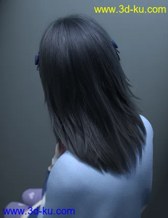 3D打印模型SU Medium Length Hair for Genesis 8 and 8.1 Females的图片