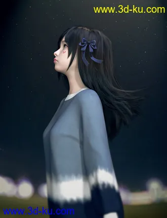 3D打印模型SU Medium Length Hair for Genesis 8 and 8.1 Females的图片