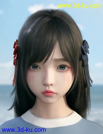 3D打印模型SU Medium Length Hair for Genesis 8 and 8.1 Females的图片