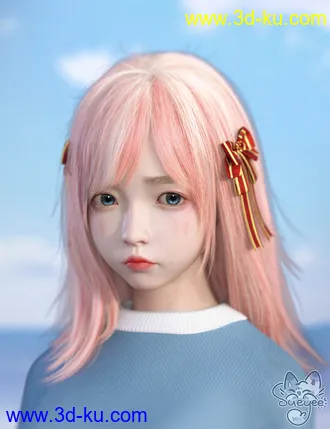3D打印模型SU Medium Length Hair for Genesis 8 and 8.1 Females的图片