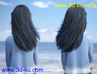 3D打印模型SU Medium Length Hair for Genesis 8 and 8.1 Females的图片