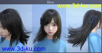 3D打印模型SU Medium Length Hair for Genesis 8 and 8.1 Females的图片