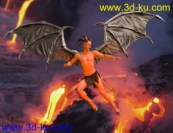 Succubus Wings for Genesis 8 Males模型的图片2
