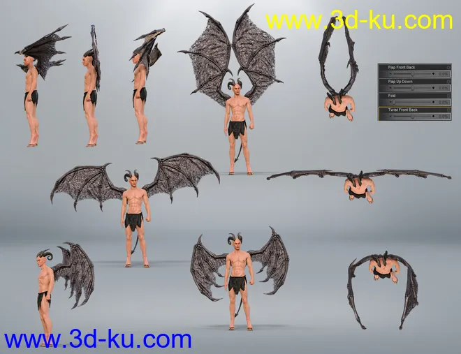 Succubus Wings for Genesis 8 Males模型的图片5