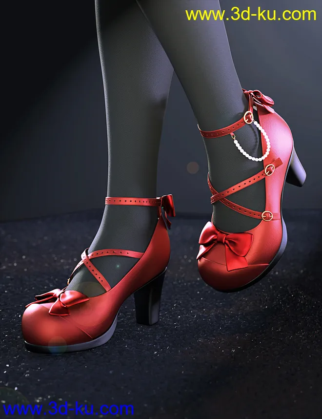 Sue Yee Cute High Heels for Genesis 8 and 8.1 Females模型的图片1