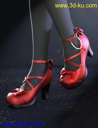 3D打印模型Sue Yee Cute High Heels for Genesis 8 and 8.1 Females的图片