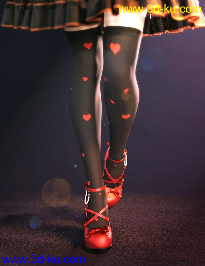 Sue Yee Cute High Heels for Genesis 8 and 8.1 Females模型的图片3