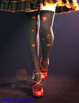 3D打印模型Sue Yee Cute High Heels for Genesis 8 and 8.1 Females的图片