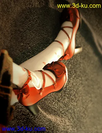 3D打印模型Sue Yee Cute High Heels for Genesis 8 and 8.1 Females的图片