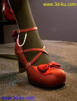 3D打印模型Sue Yee Cute High Heels for Genesis 8 and 8.1 Females的图片