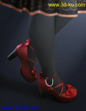 3D打印模型Sue Yee Cute High Heels for Genesis 8 and 8.1 Females的图片