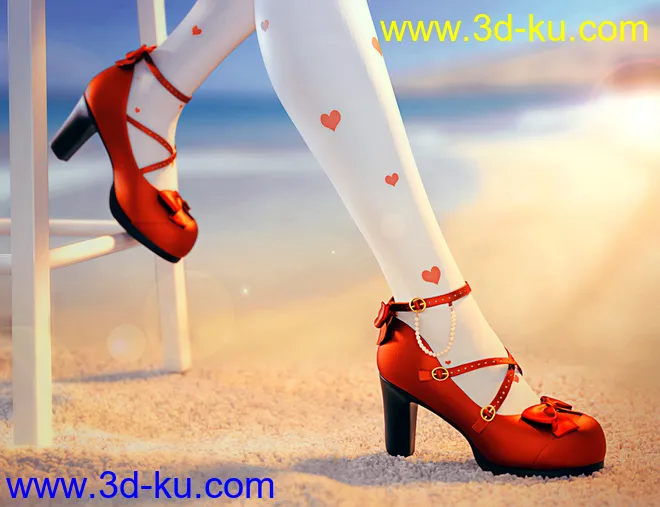 Sue Yee Cute High Heels for Genesis 8 and 8.1 Females模型的图片10
