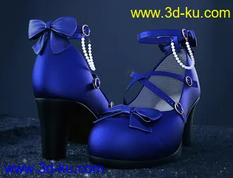 3D打印模型Sue Yee Cute High Heels for Genesis 8 and 8.1 Females的图片