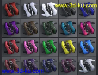 3D打印模型Sue Yee Cute High Heels for Genesis 8 and 8.1 Females的图片