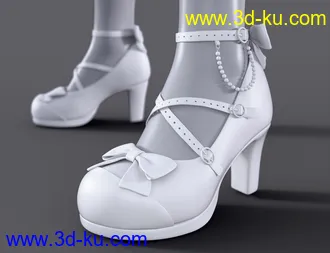 3D打印模型Sue Yee Cute High Heels for Genesis 8 and 8.1 Females的图片