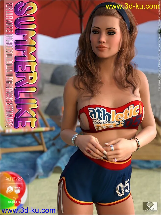 Summerlike for dForce Cooldown II for Genesis 8 Female(s)模型的图片1