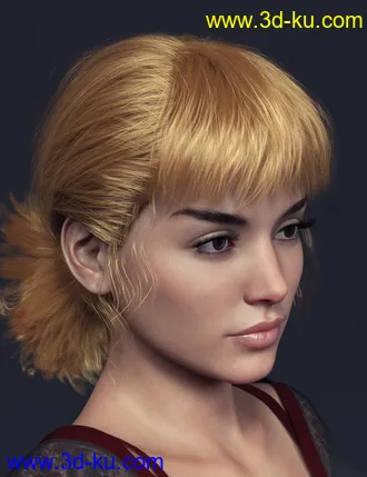 3D打印模型Sun Hair for Genesis 8 Females的图片