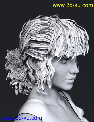 3D打印模型Sun Hair for Genesis 8 Females的图片