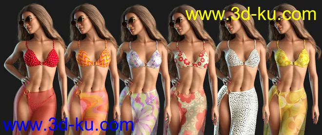 Sunny Days Outfit Textures for Genesis 8.1 Female模型的图片3