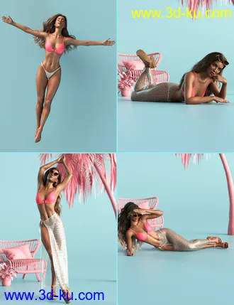 3D打印模型Sunny Days Poses for Genesis 8.1 Female的图片