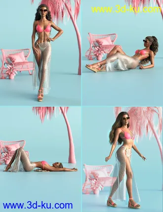 3D打印模型Sunny Days Poses for Genesis 8.1 Female的图片