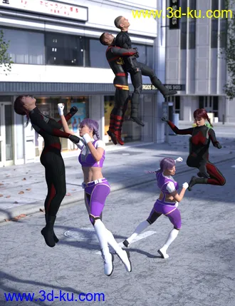 3D打印模型Super Comic Combat Poses for Genesis 8的图片