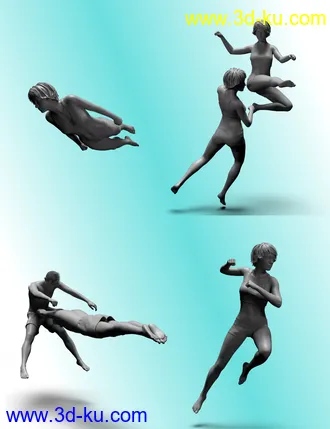 3D打印模型Super Comic Combat Poses for Genesis 8的图片