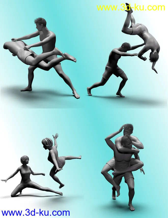 Super Comic Combat Poses for Genesis 8模型的图片6