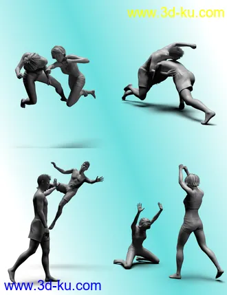 3D打印模型Super Comic Combat Poses for Genesis 8的图片