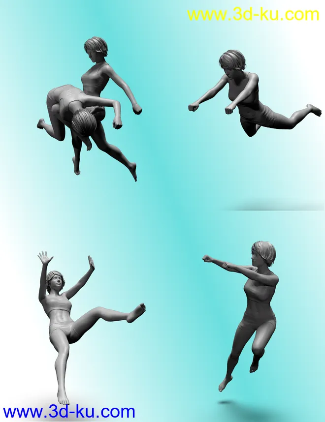 Super Comic Combat Poses for Genesis 8模型的图片8