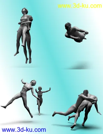 3D打印模型Super Comic Combat Poses for Genesis 8的图片