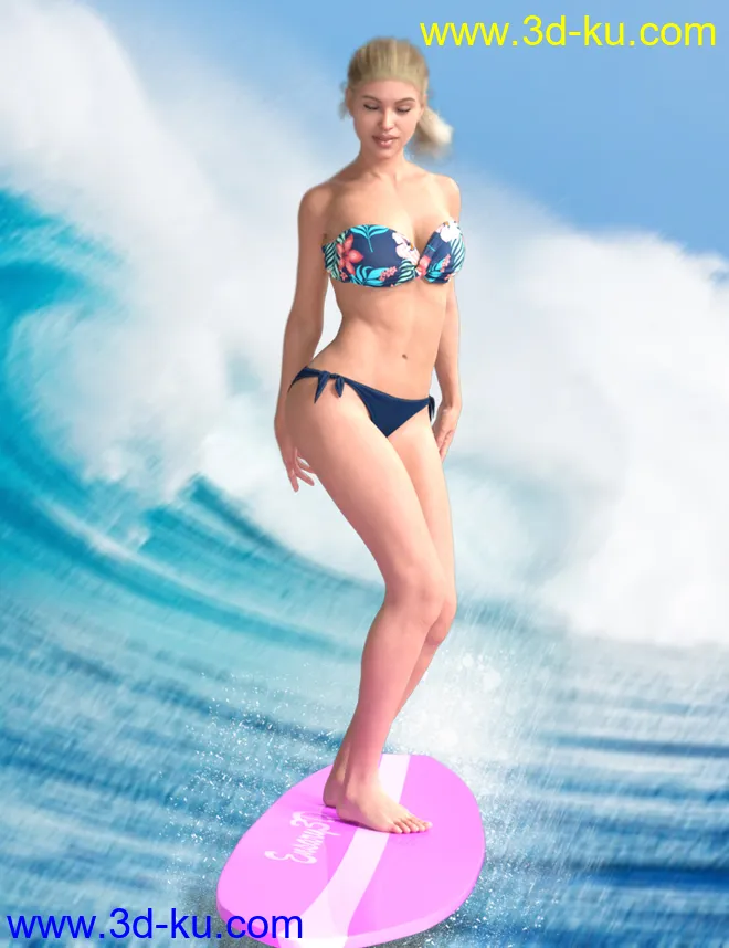 Surfer Poses for Genesis 8 Female模型的图片2