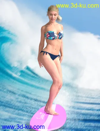 3D打印模型Surfer Poses for Genesis 8 Female的图片