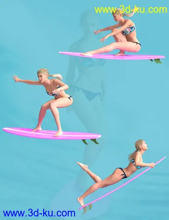 3D打印模型Surfer Poses for Genesis 8 Female的图片