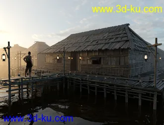 3D打印模型Swamp Huts的图片