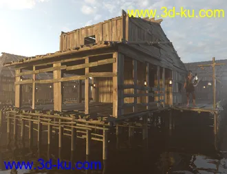 3D打印模型Swamp Huts的图片