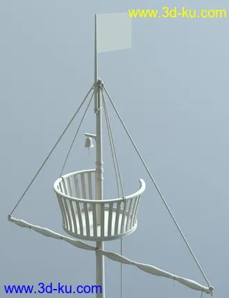 3D打印模型Swashbuckler Poses Props and Crows Nest for Genesis 8的图片