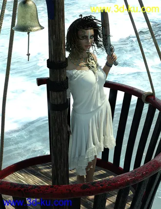 3D打印模型Swashbuckler Poses Props and Crows Nest for Genesis 8的图片