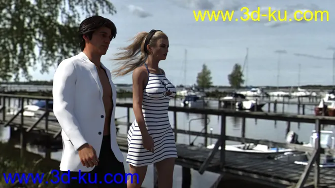 Swedish Marina - DAZ Studio Iray HDRI Pack模型的图片9